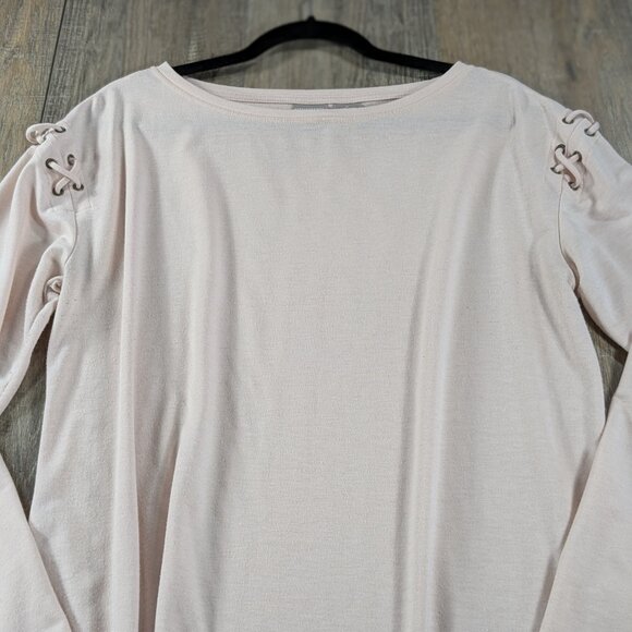 Chicos Tunic Top Womens Large Light Pink Long Sleeve Soft Knit Feminine - Picture 3 of 9